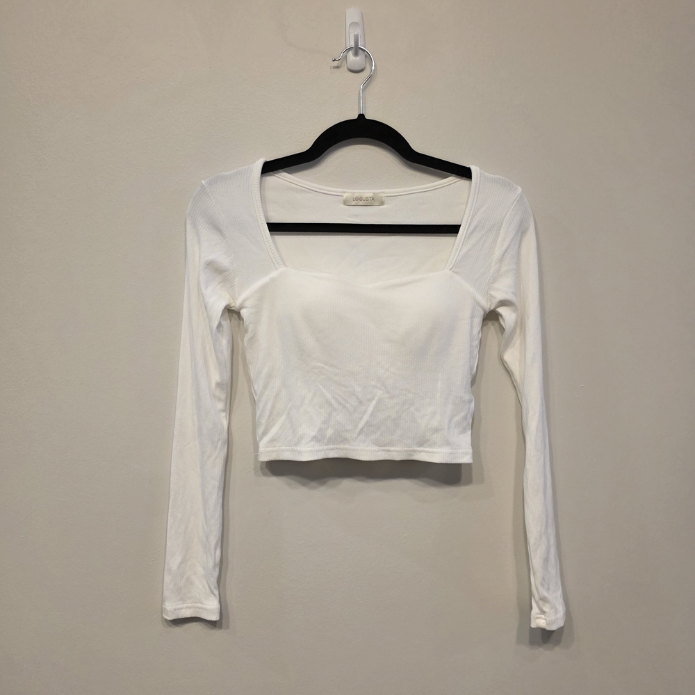 White Long Sleeve Women's Top